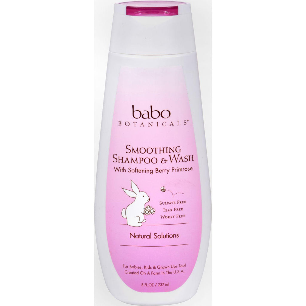 Babo Botanicals Smooth Detangling Shampoo - Berry Primrose - 8 Fl Oz